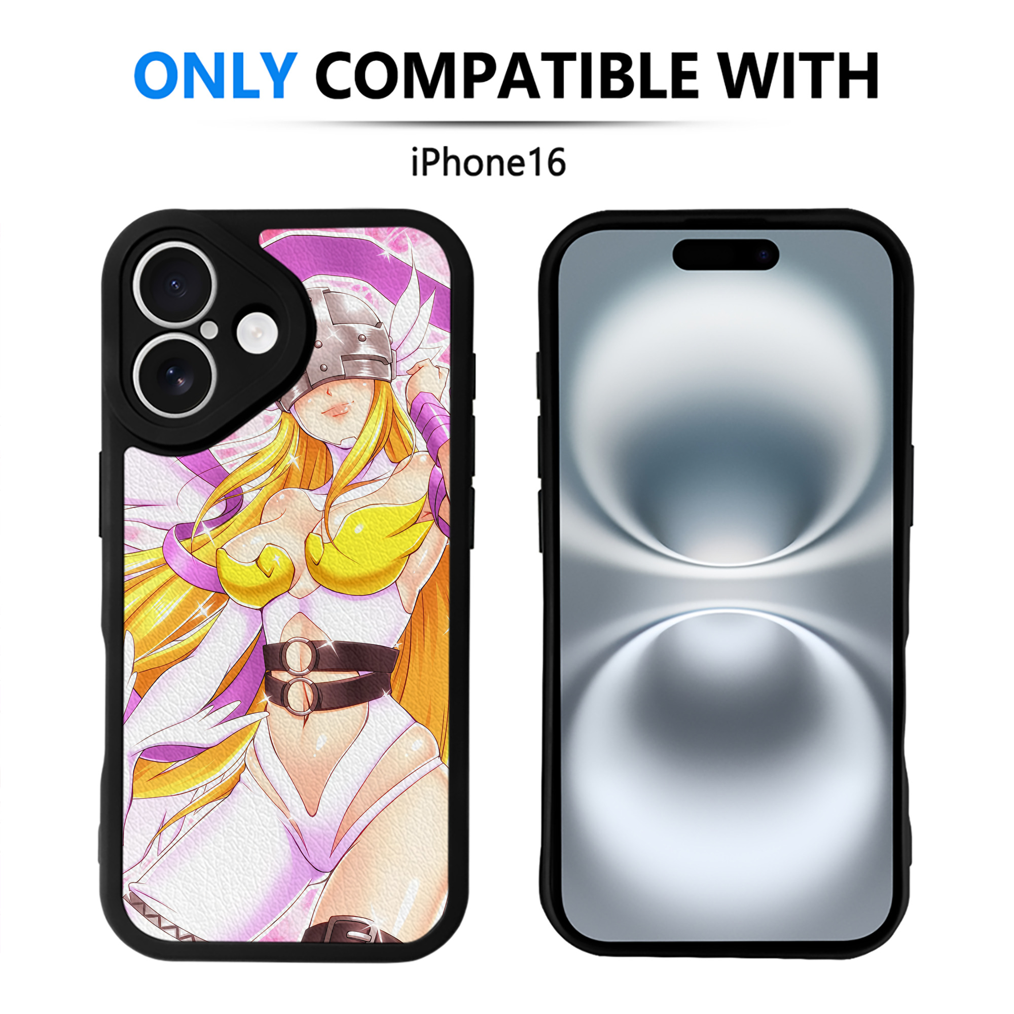 （画像用） Digimon デジタルモンスター/デジモン 【iPhone 16シリーズ対応】シリコンスマホケース（レザー調） 材質：シリコン